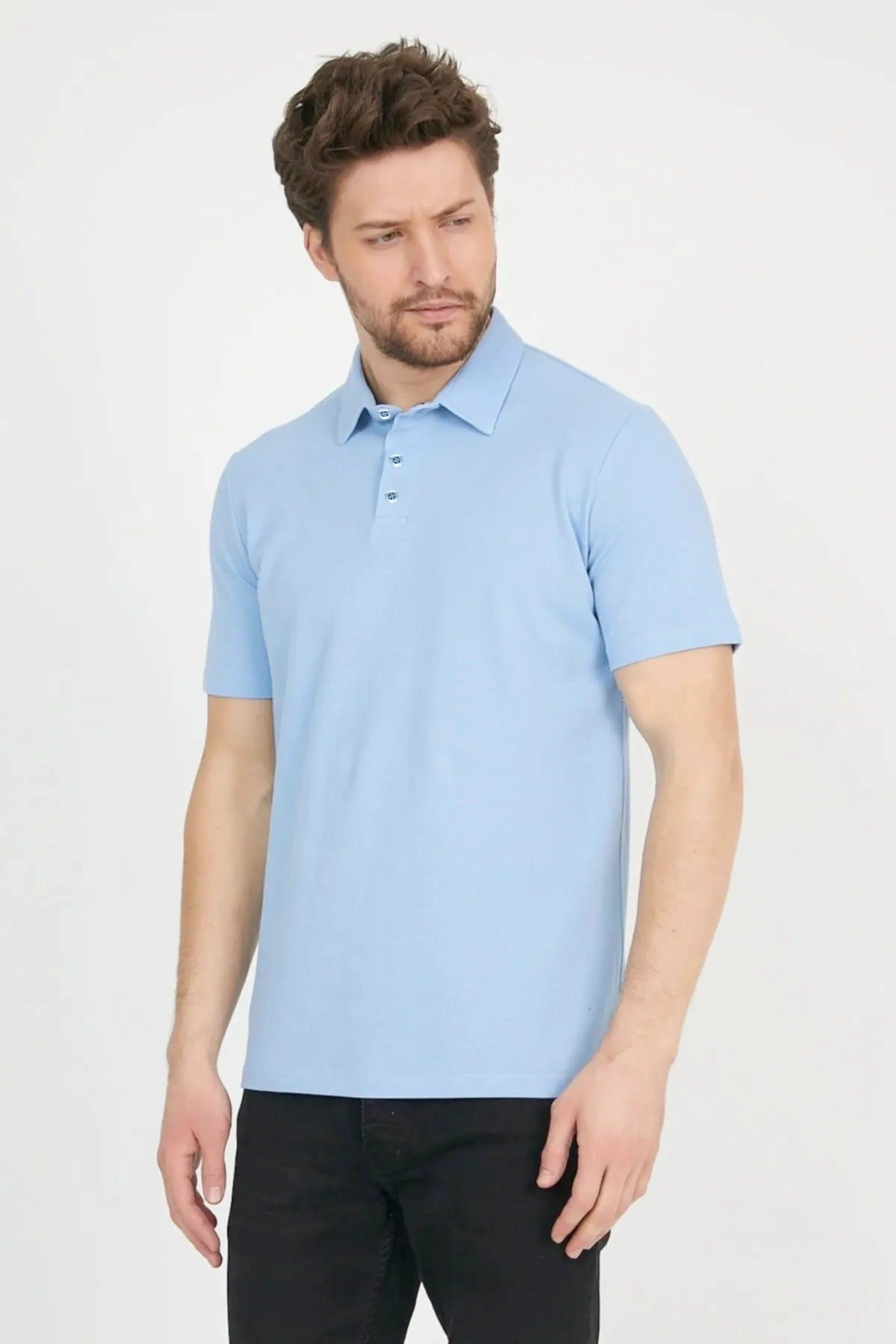 Men's plain polo shirts online