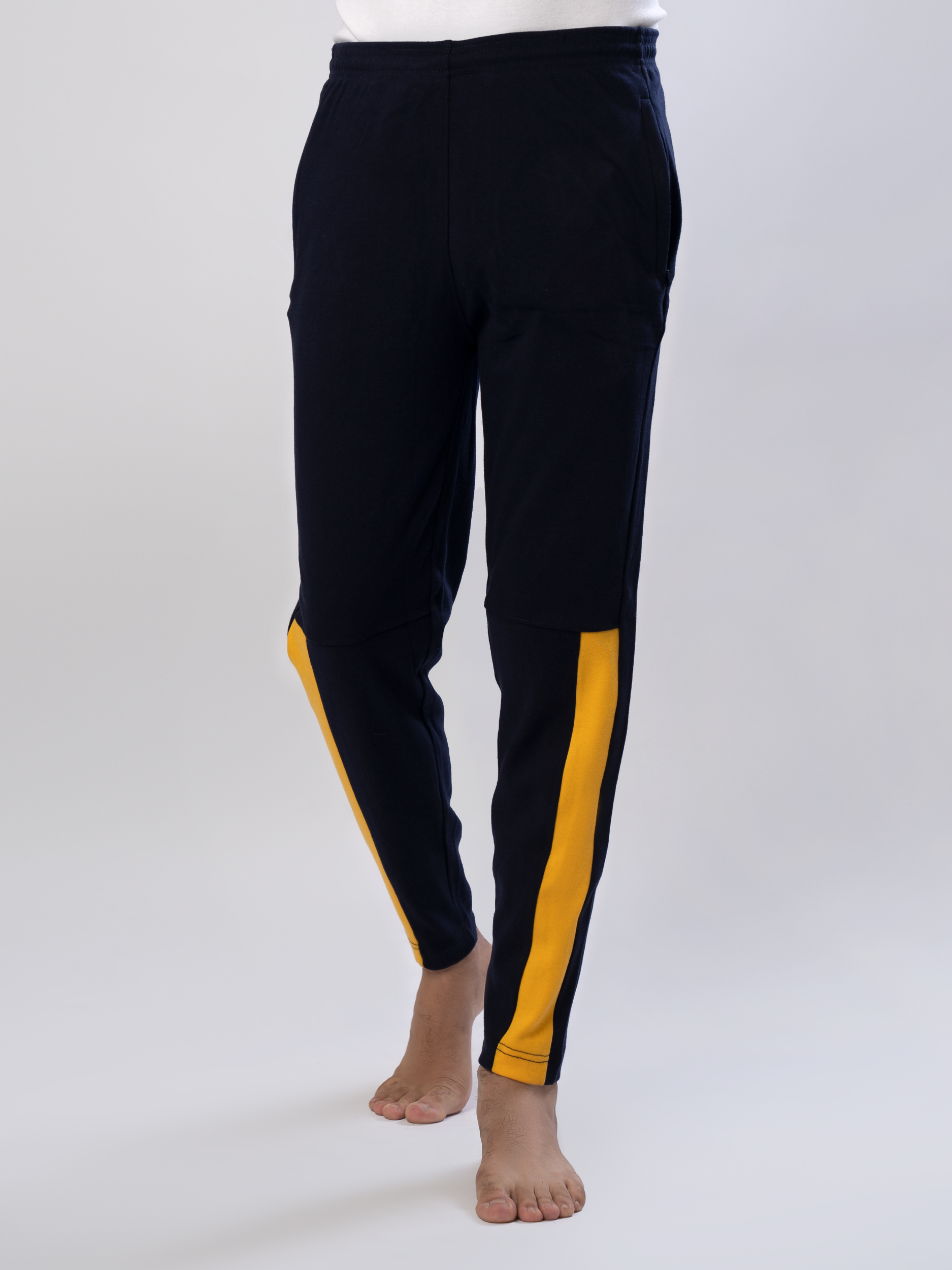 Max Zipper Premium Fitted Trouser (Navy) - Hinz Knit