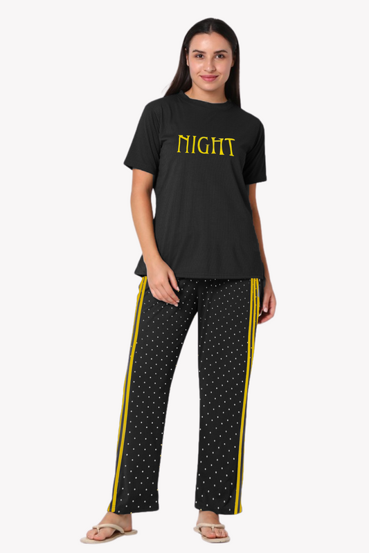Women's Night Suit Short Sleeve (night yellow)