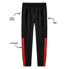 Max Zipper Premium Fitted Trouser (Black) - Hinz Knit