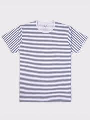 Navy Narrow Stripes Short Sleeve T-Shirt