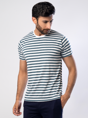 Grey Stripes Short Sleeve T-Shirt