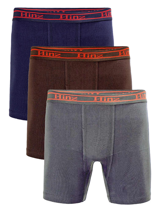 Men's Cotton Boxer (Assorted-Colors) Pack of 3 (502) - Hinz Knit