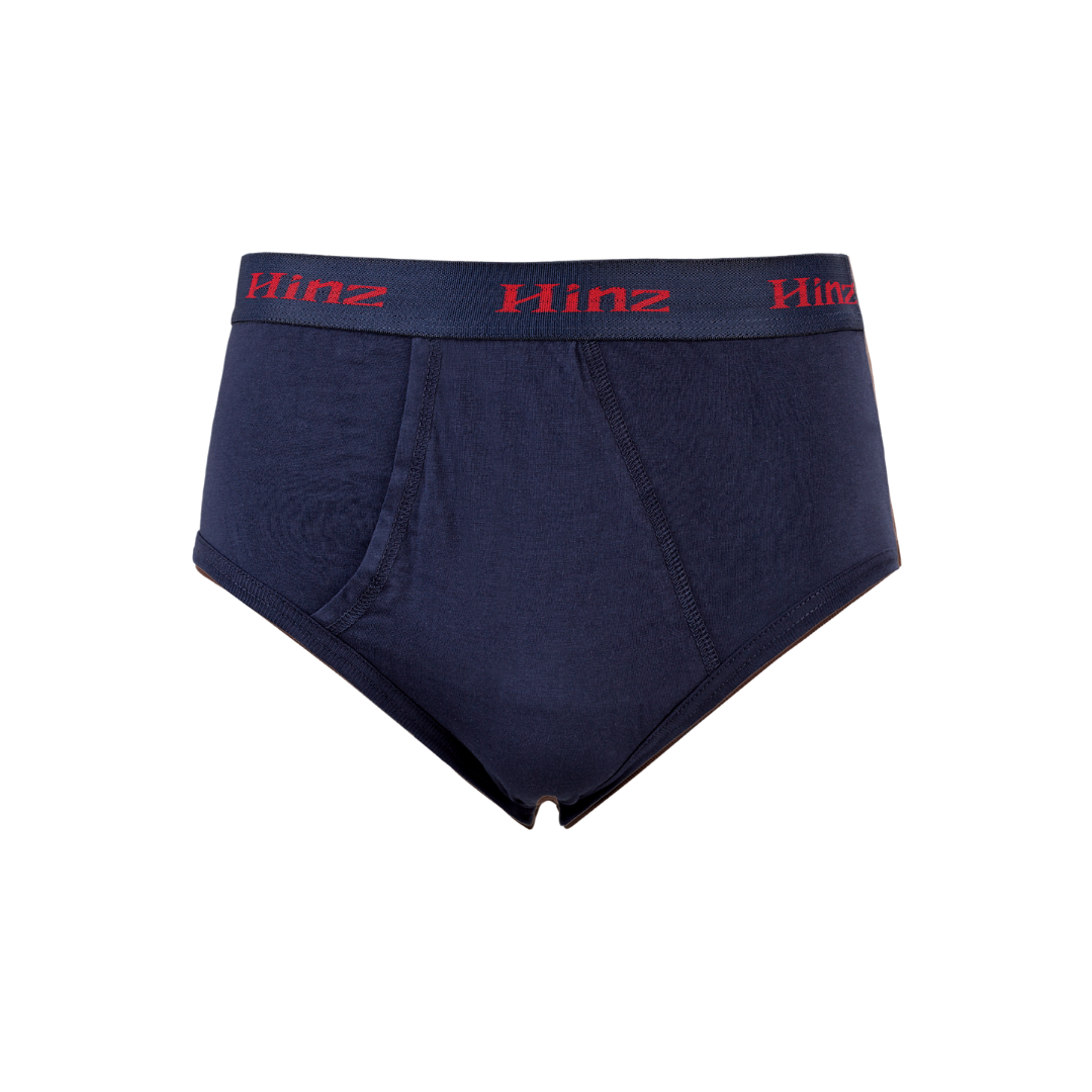  Olive cotton boy brief with olive elastic logo band
