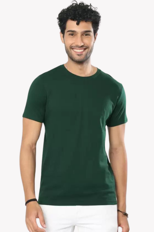 Cotton Short Sleeve T-Shirt (Stretchable) Green