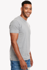 Cotton Short Sleeve T-Shirt (Stretchable) heather grey