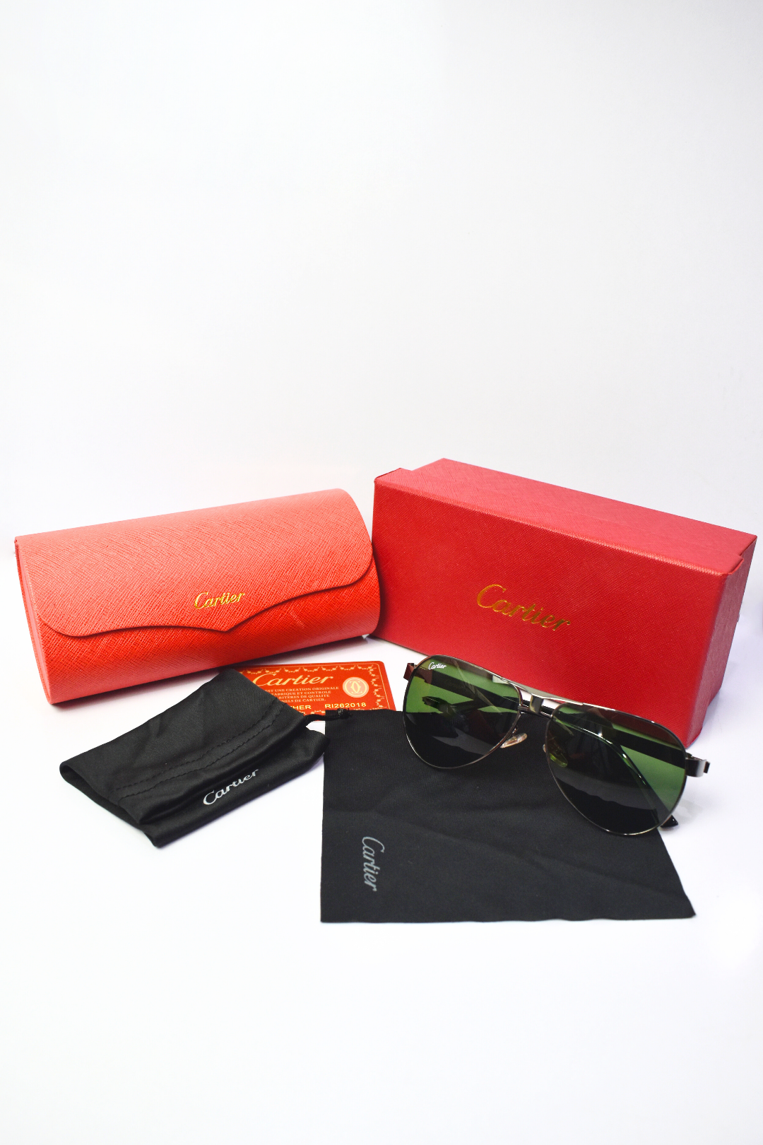 Cartier Sun Glasses 0016 Silver Hinz Knit