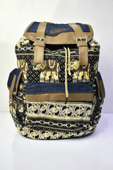 Unisex Geo Pattern Flap Backpack (adult)