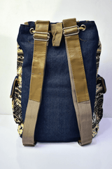 Unisex Geo Pattern Flap Backpack (adult)