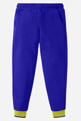 Kids Solid Unisex Sweat pants (Fleece) R-Blue