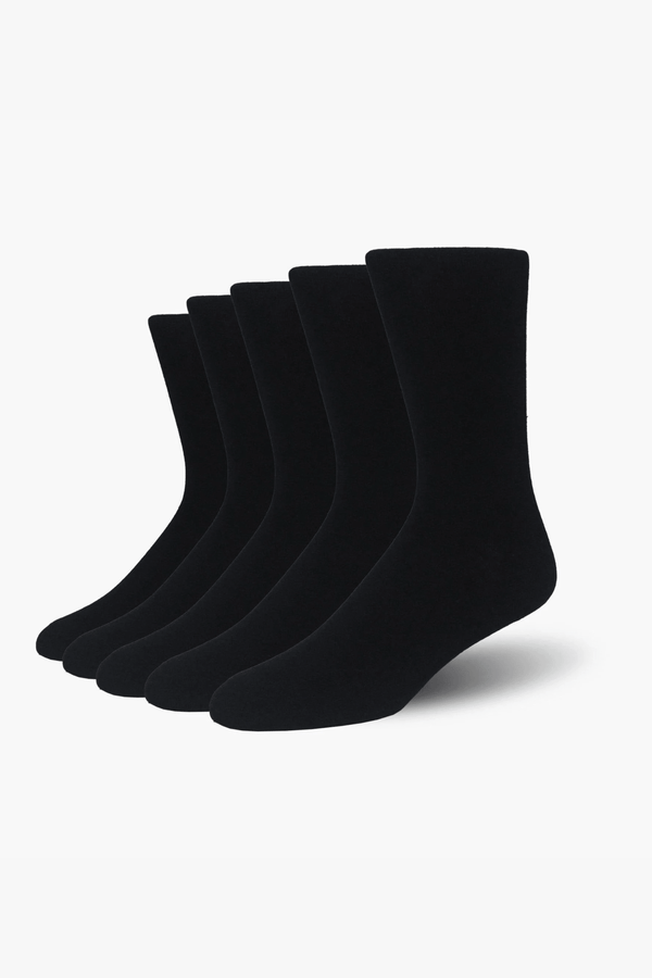 Mercerized Solid Socks (Pack of 6) Plain
