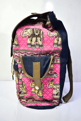 Unisex Geo Pattern Flap Backpack (adult)