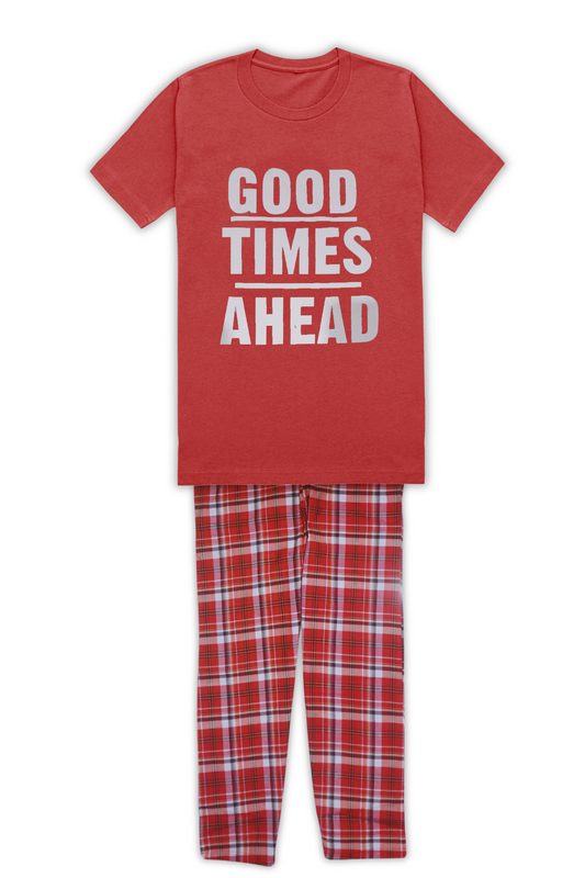 Women's Night Suit Short Sleeve Good Times Ahead (Red)