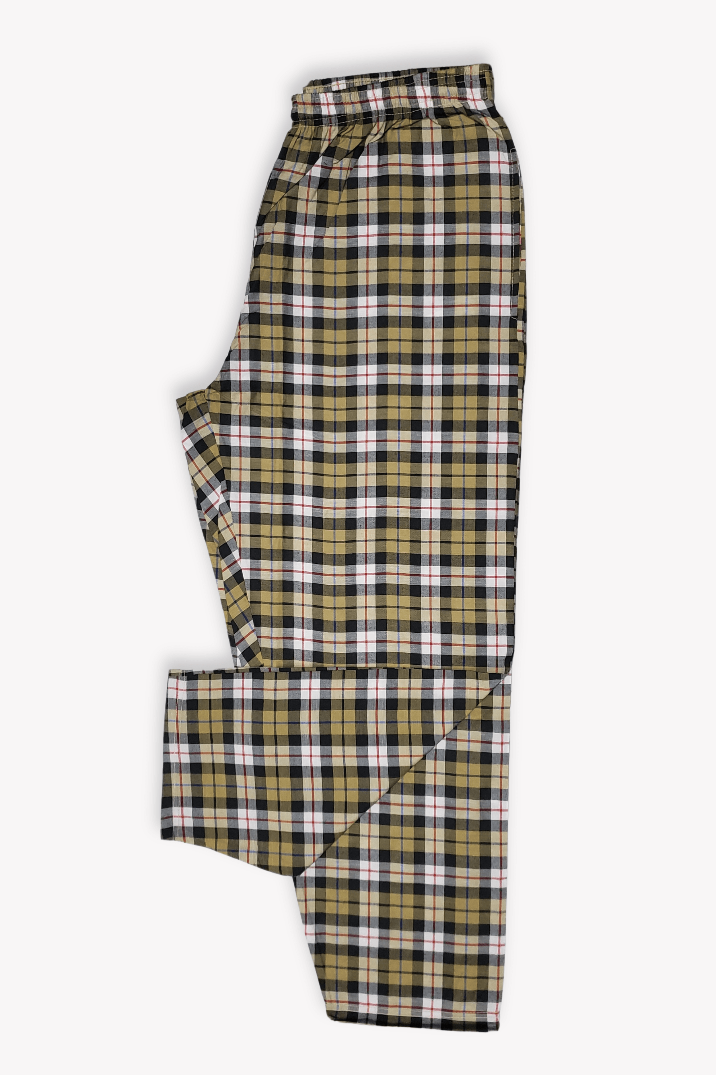 Men's Essential Poly-Cotton Check Trouser - Hinz Knit