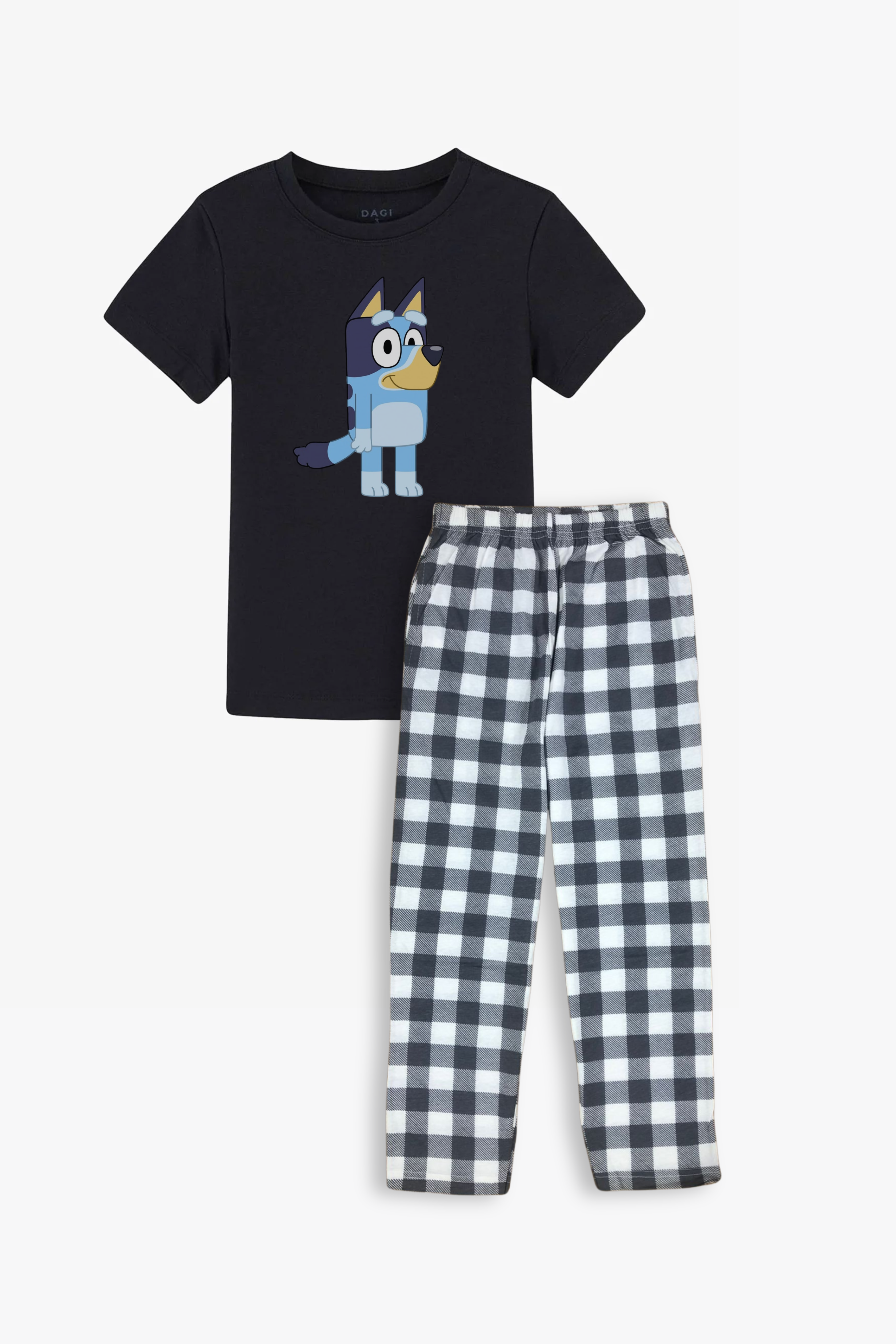 Kids T-Shirt and Check Trouser (Short Sleeves)