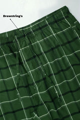 Men's Cotton Check Trouser (Green)