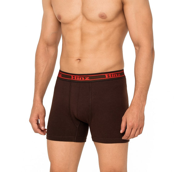Men's Signature Cotton Boxer Shorts (Brown) 502