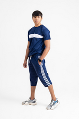 Men's Dry Fit Track Suit(Short Sleeves) Navy