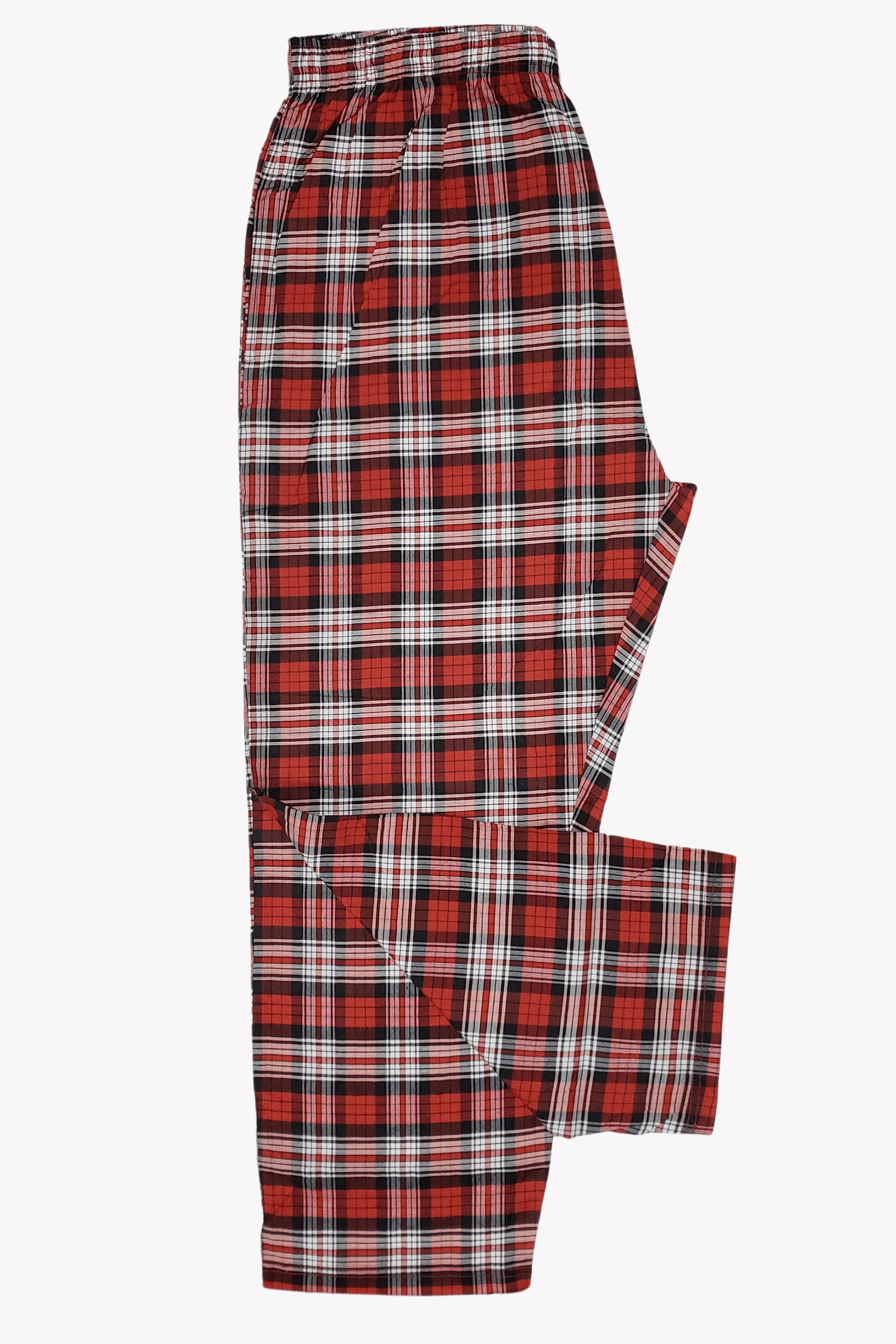 Men's Essential Poly-Cotton Check Trouser - Hinz Knit