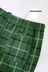 Men's Cotton Check Trouser (Green)