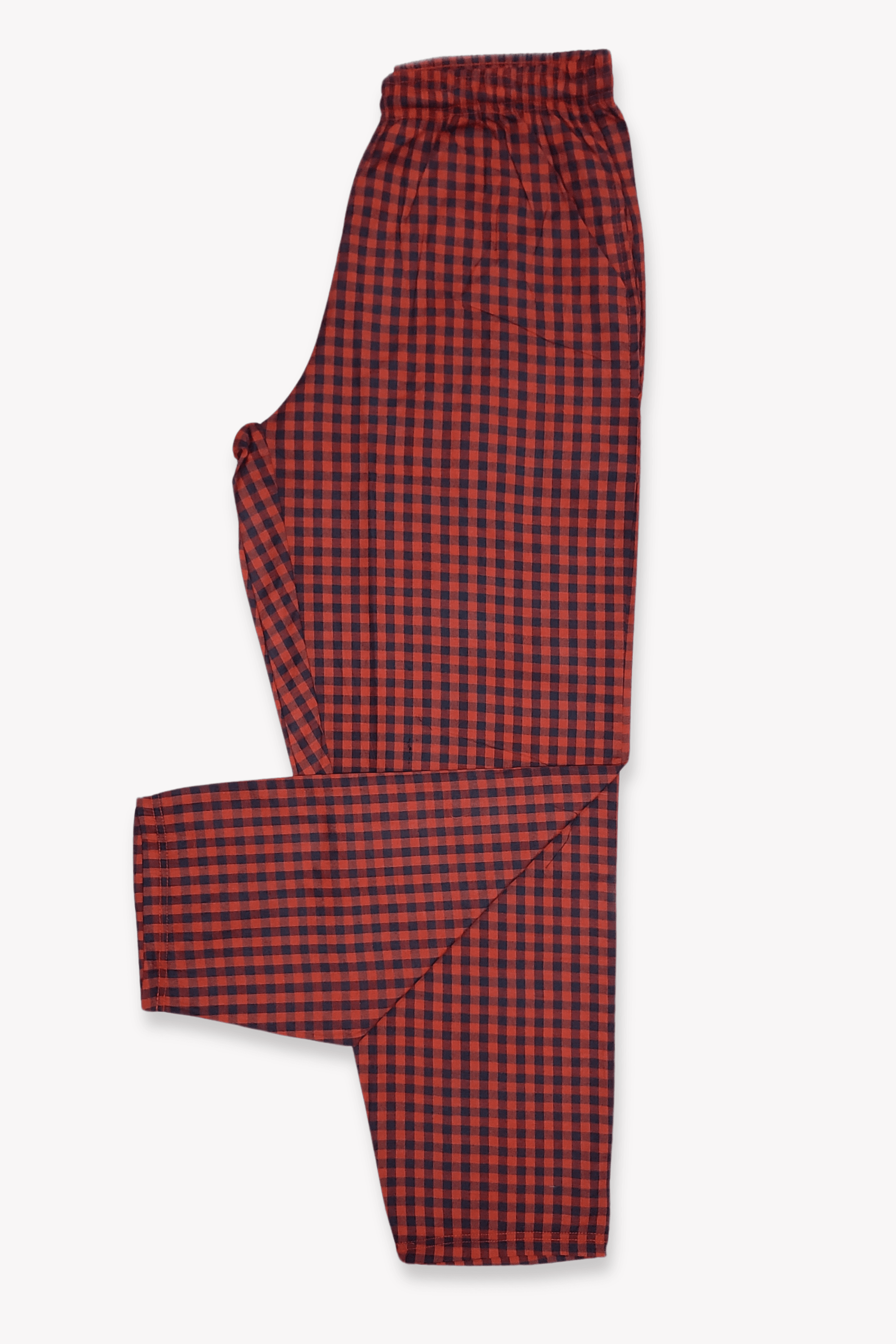 Men's Essential Poly-Cotton Check Trouser - Hinz Knit