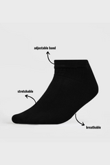 Plain  Sneaker Socks Pack of 4 (Black & Blue)