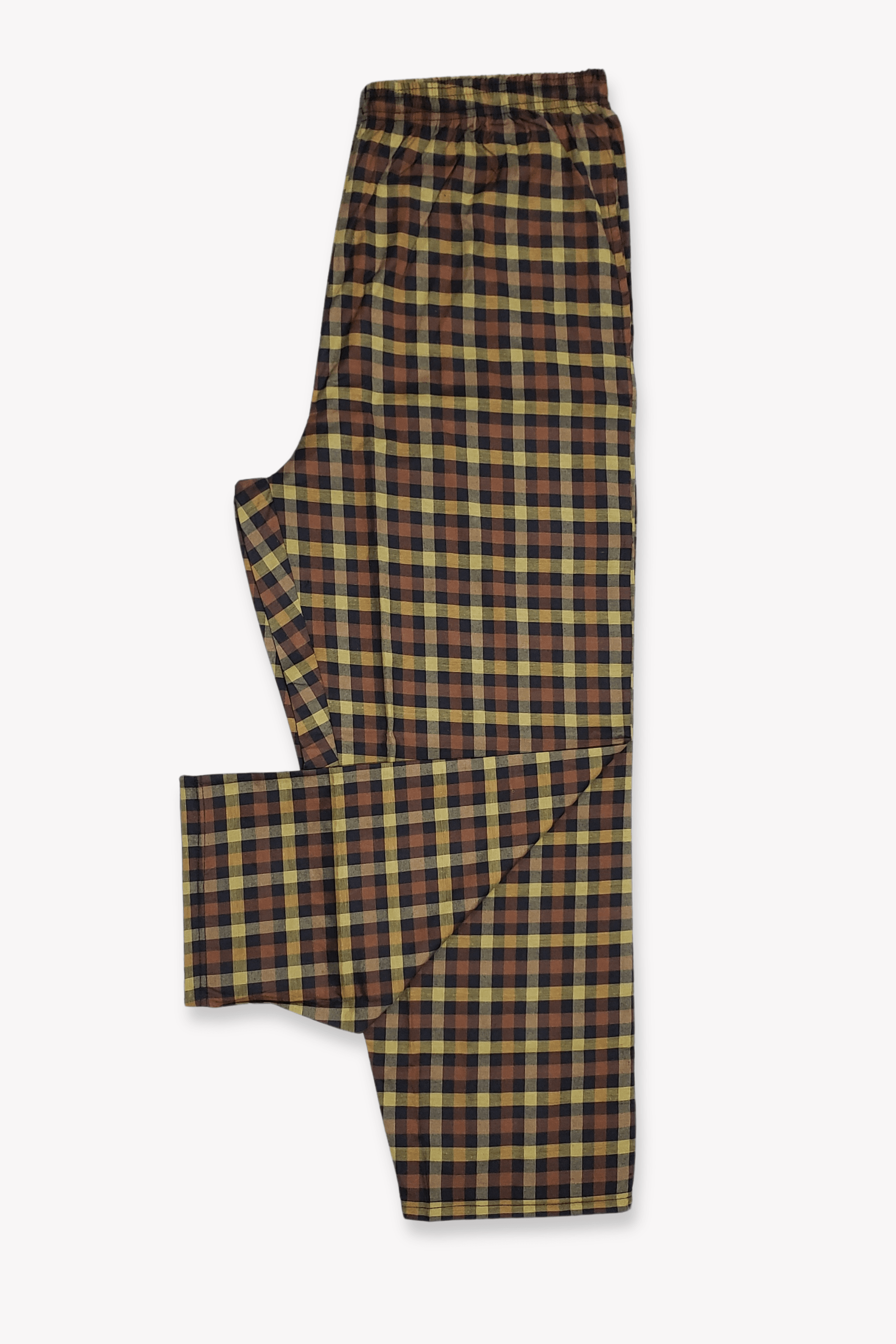 Men's Essential Poly-Cotton Check Trouser - Hinz Knit