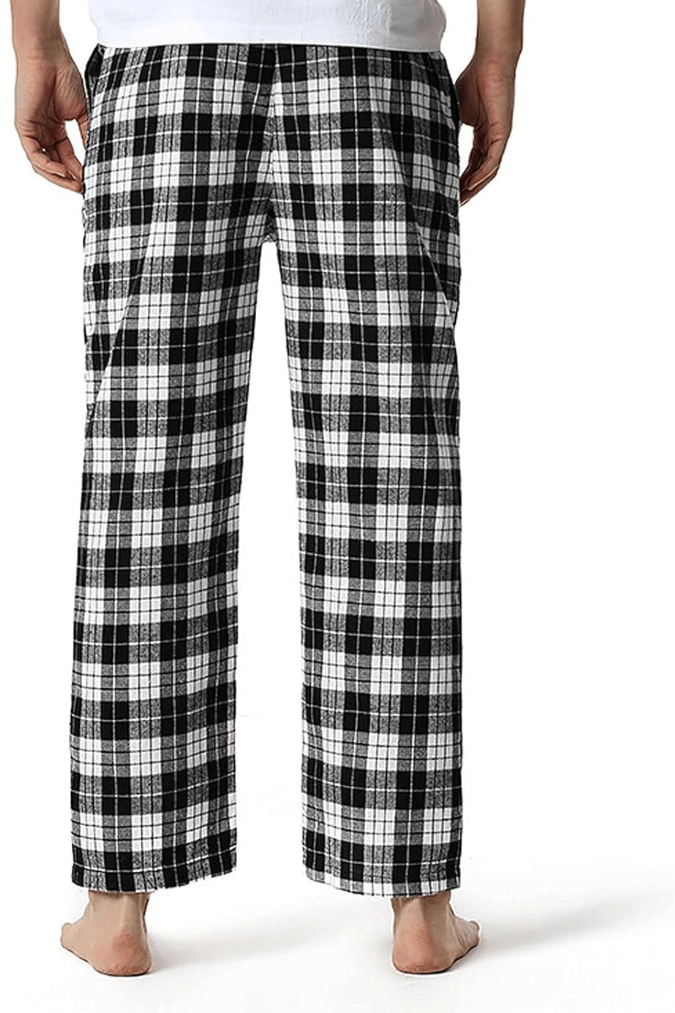 Men's Essential Cotton Check Trouser - Hinz Knit