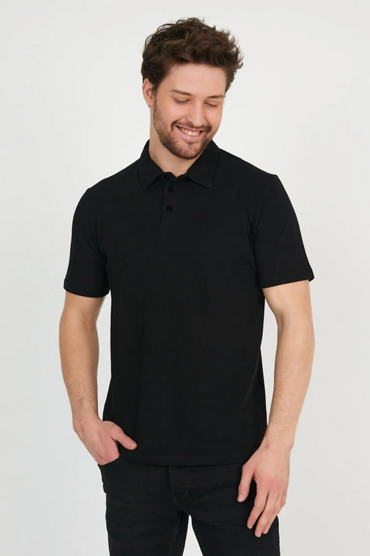 Men's Plain Polo Shirt (Black)