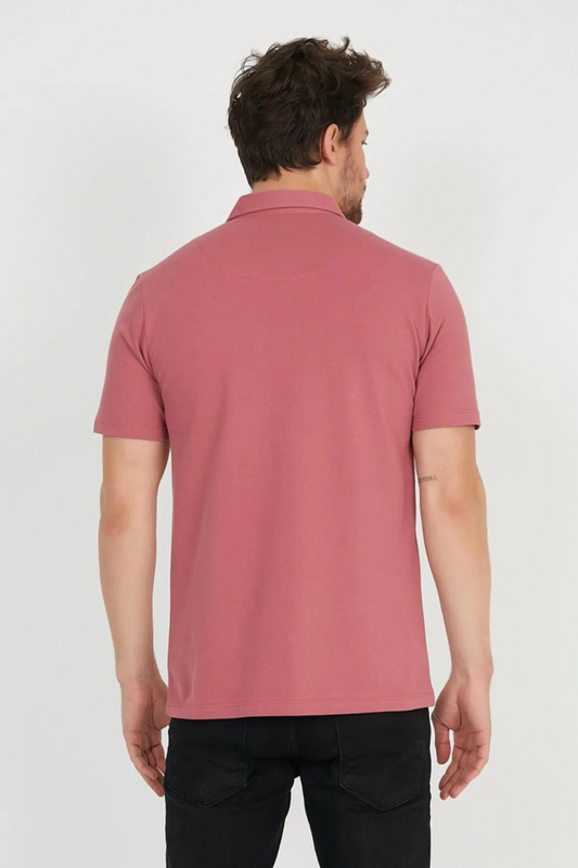 Men's Plain Polo Shirt (Light Burgundy)