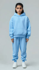 Unisex Sweat Pant & Hoodie Set (Fleece) Sky blue