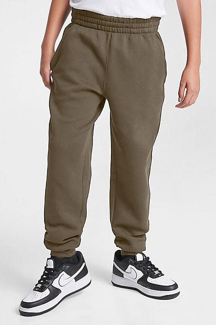 Kids Solid Unisex Sweat pants (Fleece) Brown