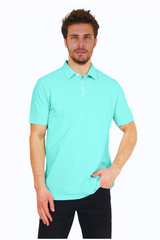 Men's Plain Polo Shirt (bluish green)
