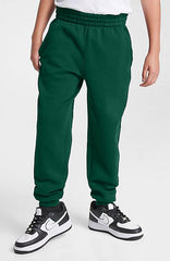 Kids Solid Unisex Sweat pants (Fleece) Green