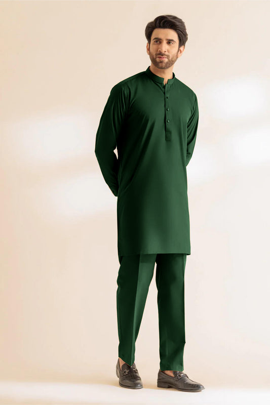 Dark Green Kurta Pajama For Men