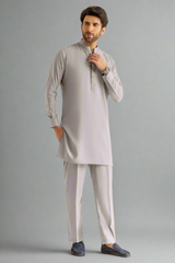 Light Grey Kurta Pajama For Men