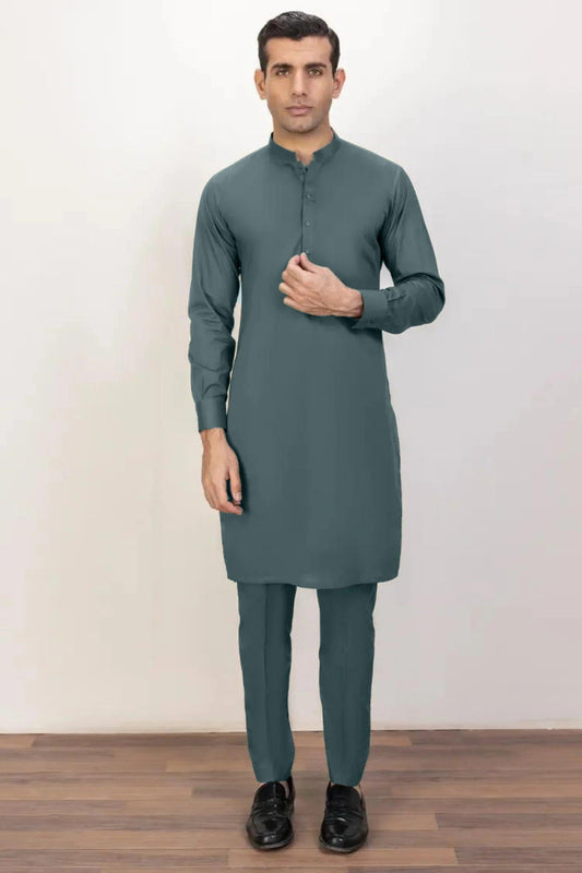 Metallic Grey - Kurta Pajama For Men