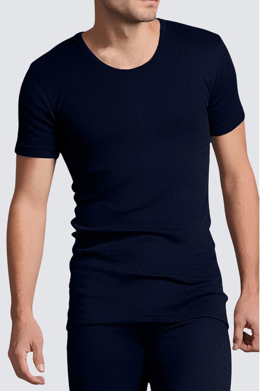 Men's Premium Thermal Top Short Sleeve (Navy)