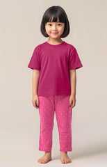 Girls T-shirt and Trouser (Pink Dot Printed)