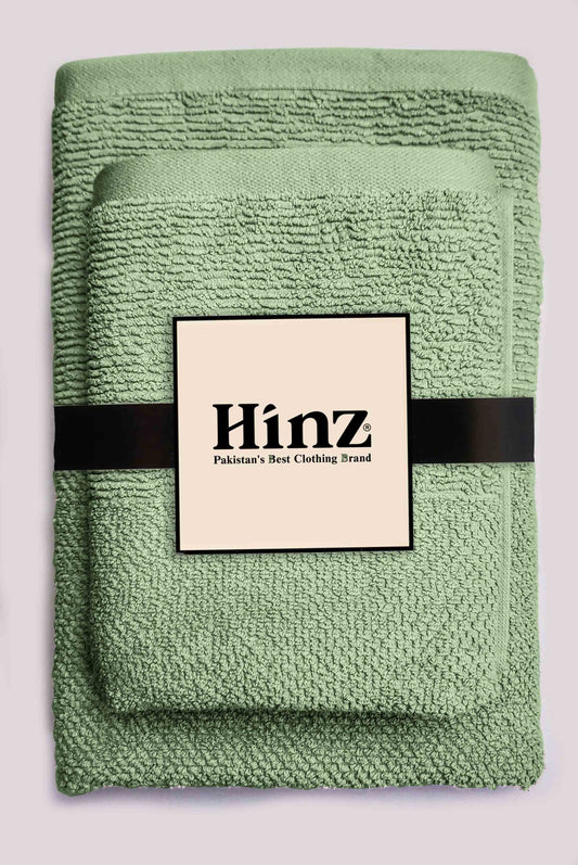 Greek Premium Bath & Hand Towels (2-Pcs) Sea Green