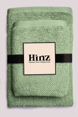 Greek Premium Bath & Hand Towels (2-Pcs) Sea Green