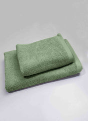 Greek Premium Bath & Hand Towels (2-Pcs) Sea Green