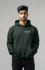 Unisex White Wolf Premium Fleece- Hoodie (Dark Cool Green) LILAC