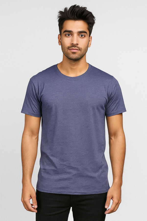 Men’s Essential Round Neck (Short Sleeves) (Melange)