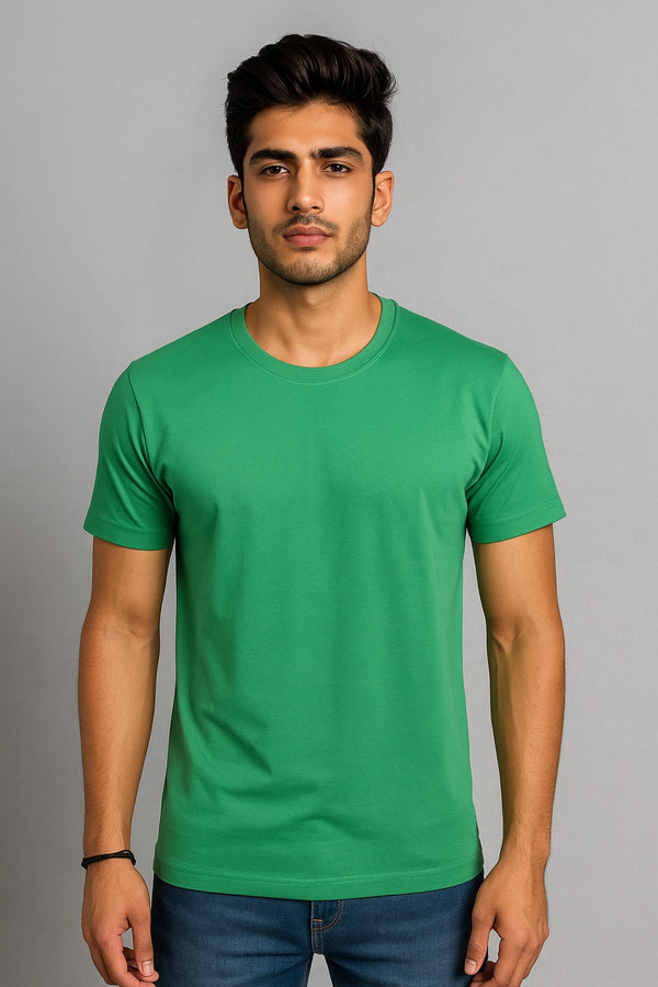 Men’s Essential Round Neck (Short Sleeves) (Green)