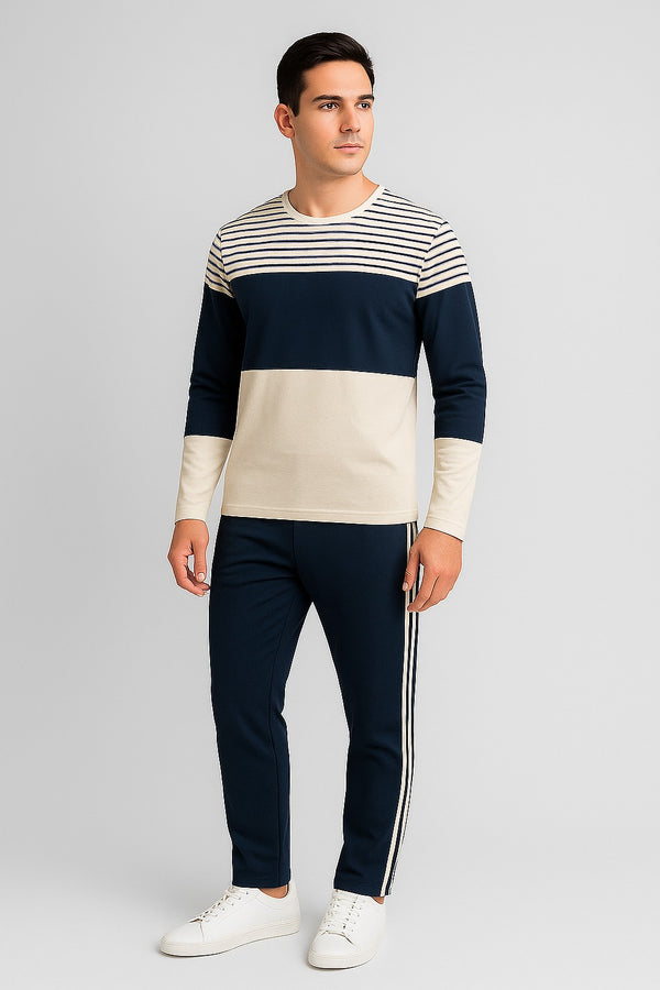 Men’s Casual Striped Colorblock  &  Tracksuit