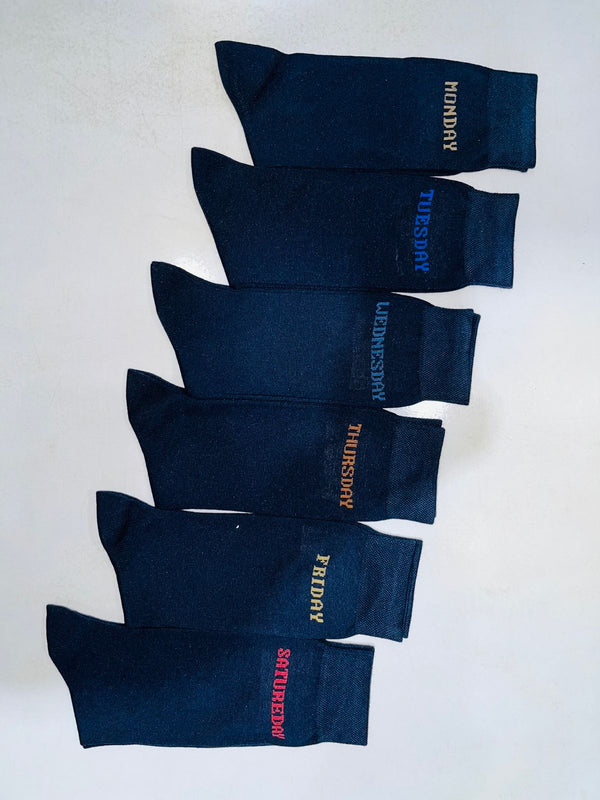 Pack 6 pairs – one for each weekday from Monday to Saturday.