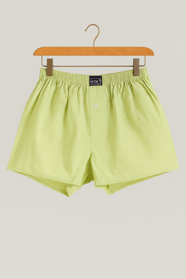Pure 100 % Cotton Light Green Boxer – Relaxed Fit Innerwear