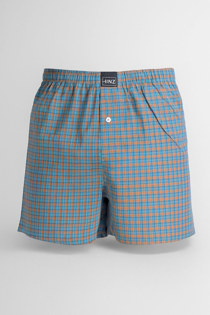 Men's Check Boxer Shorts (Blue and Orange Check) – Hinz Clothing