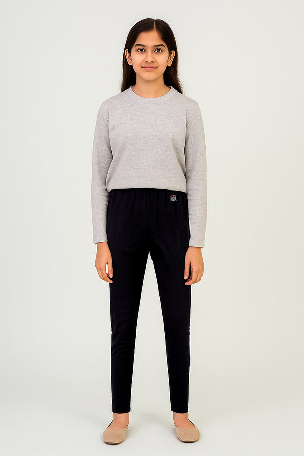 Black Classic Rib Leggings (Adults)